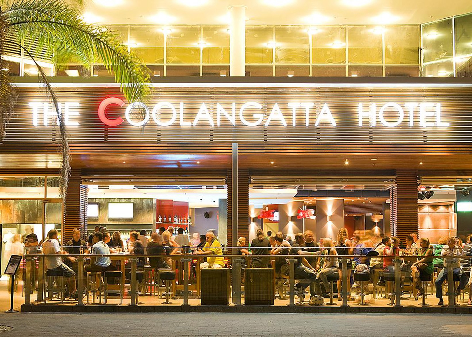 The Coolangatta Hotel at night